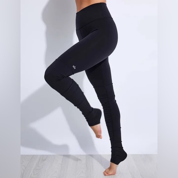 ALO Yoga Pants - Alo Yoga High Waisted Goddess Legging Navy Blue XS